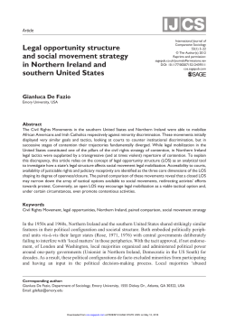 Legal opportunity structure and social movement strategy in