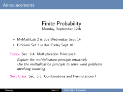 Math 1004: Probability