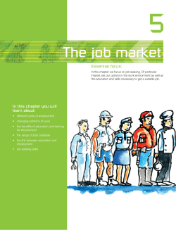 The job market - Tallangatta Secondary College > Middle year