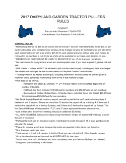 rules print out - Dairyland Garden Tractor Pullers