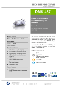 DMK 457 - BD sensors