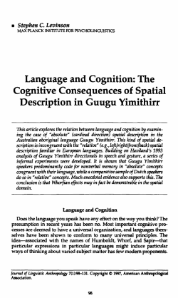 The Cognitive Consequences of Spatial Description in