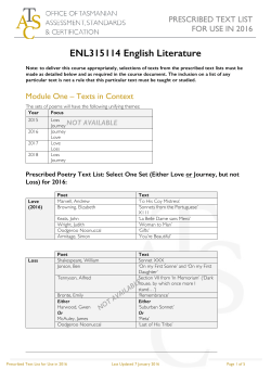 ENL315114 English Literature