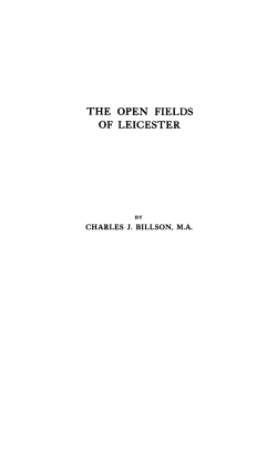 the open fields of leicester