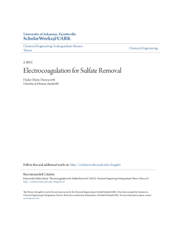 Electrocoagulation for Sulfate Removal