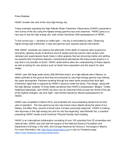 Press Release HAWC reveals new look at the veryhighenergy sky