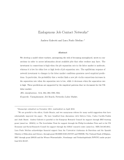 Endogenous Job Contact Networks