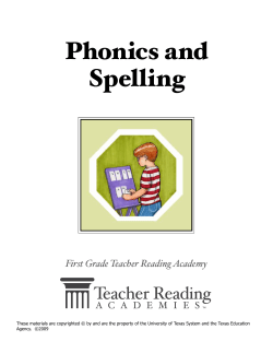 Phonics and Spelling