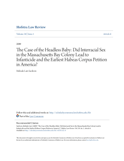 The Case of the Headless Baby - Scholarly Commons at Hofstra Law