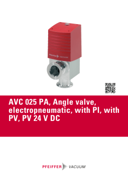 AVC 025 PA, Angle valve, electropneumatic, with PI, with PV, PV 24