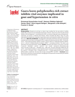Guava leaves polyphenolics-rich extract inhibits vital enzymes