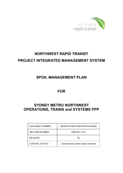 Spoil Management Plan