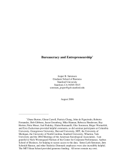 Bureaucracy and Entrepreneurship