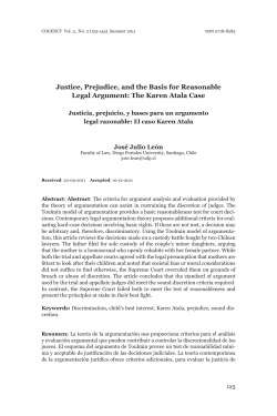 Justice, Prejudice, and the Basis for Reasonable Legal Argument
