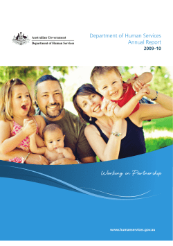 Department of Human Services Annual Report 2009