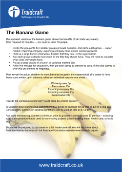 The Banana Game - Traidcraft Schools