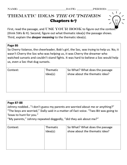 2016 Thematic Ideas TO Ch 6-7