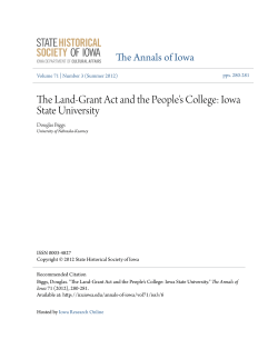 The Land-Grant Act and the People`s College: Iowa State University