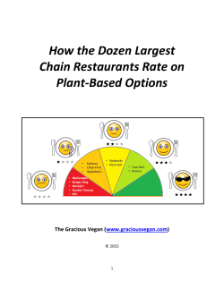 How the Dozen Largest Chain Restaurants Rate