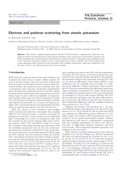 Electron and positron scattering from atomic potassium