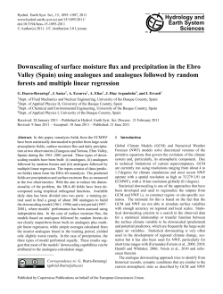 Downscaling of surface moisture flux and precipitation in the Ebro