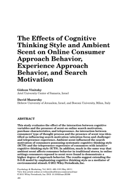 The effects of cognitive thinking style and ambient scent on online