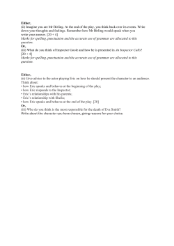 Either, (ii) Imagine you are Mr Birling. At the end of the play, you