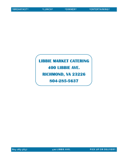 Complete Catering Menu