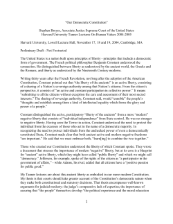 1 &ldquo;Our Democratic Constitution&rdquo; Stephen Breyer, Associate Justice