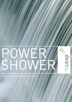 PRESSURISED SHOWER SYSTEMS