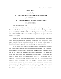 THE EMPLOYMENT RELATIONS (AMENDMENT) BILL (NO. XXXI