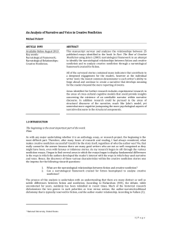 An Analysis of Narrative and Voice in Creative Nonfiction