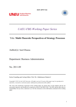 The Role of Contextual Factors in Strategic Decision
