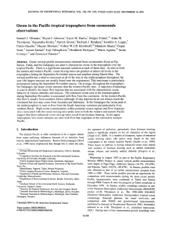 Ozone in the Pacific tropical troposphere from ozonesonde