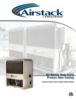 Air Source Heat Pump Product Data Catalog