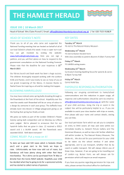 the hamlet herald - Dulwich Hamlet Junior School