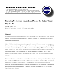 Marketing Modernism: House Beautiful and the Station Wagon Way