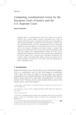 Comparing constitutional review by the European Court of Justice