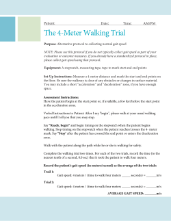 4-Meter Walking Trial Instructions