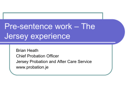 Pre-sentence work &ndash; The Jersey
