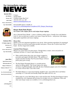 Burger Bash Patio Picnics