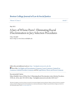 A Jury of Whose Peers?: Eliminating Racial Discrimination in Jury