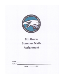 Math Summer Packet