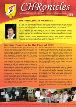 Chronicles 2009 - Christ Church Secondary School