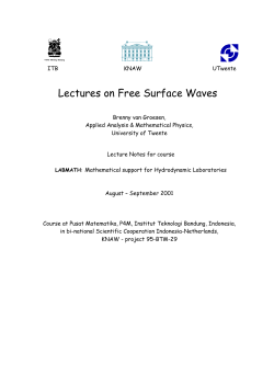 Free Surface Waves 2001
