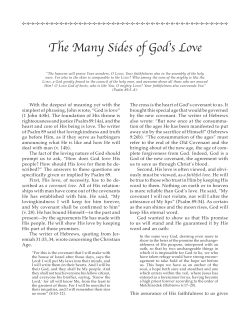 The Many Sides of God`s Love