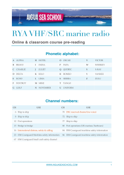 RYA VHF/DSC marine radio pre-course reading