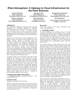 iPlant Atmosphere: A Gateway to Cloud Infrastructure for