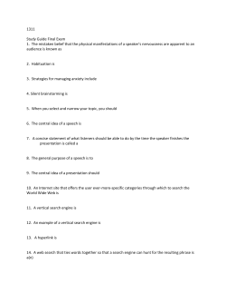 Study Guide Final Exam