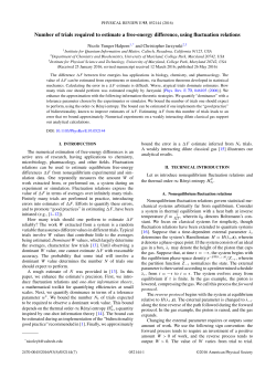 Number of trials required to estimate a free